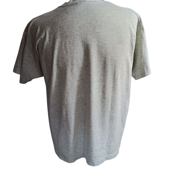 Vintage Tee Single Stitch XL 90s NERBASKA MUSTANGS SCHOOL HEATHER GRAY  T-shirt - Picture 5 of 6